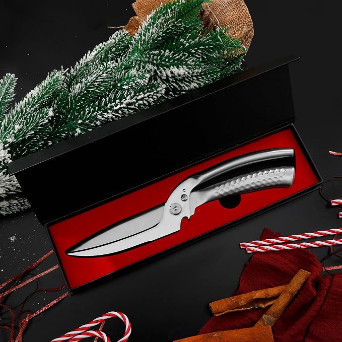 WILDMOK Heavy Duty Poultry Kitchen Shears – Multi-function Stainless Steel Poultry Shears, Ultra Sharp All Purpose Kitchen Scissors Cutting Chicken Meat, Turkey, Fish