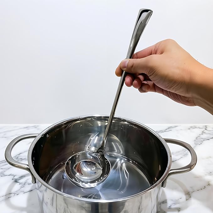Heavy Duty Small soup Ladle,18/10 Stainless Steel 11.4-Inch Kitchen Cooking Serving Ladle (1Pack)