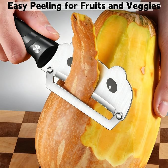 Maxjoy Vegetable Peeler, Potato Fruit Veggie Kitchen Peeler - Sharp Stainless Steel Multifunctional Peeler for Apple Carrot Food Prep