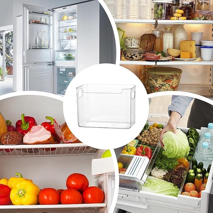 Organizers - Clear Stackable Containers & Boxes | Refrigerator Storage Bins - for Closet, Home, Desk, Bedroom, Office, Room, Kitchen & Sink