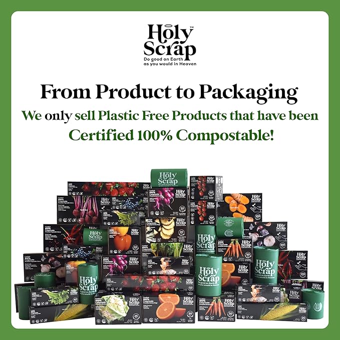 100% Compostable Produce Freezer Bags 3 Gallon Size - 100 Pack - Freezer Safe Bag for Food Storage, Eco Friendly, Plant Based Recyling Kitchen Storage Bags - BPI Certified, OK Compost Home