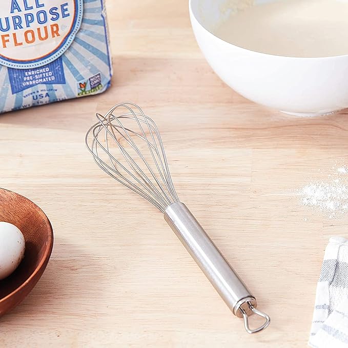 Küchenprofi Stainless Steel Handle for Eggs, Batter, and Dough, Metal Whisk for Kitchen Use, Silver, 10 Inches