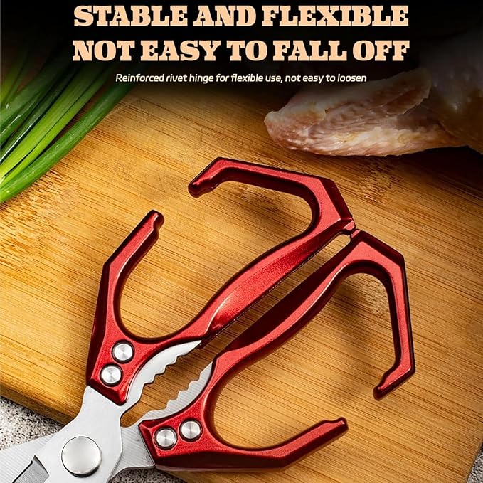 Heavy Duty Kitchen Shears, Multifunctional Heavy-Duty Kitchen Shears, Japanese Cooking Shearss for Chicken, Meat, Seafood Cutting