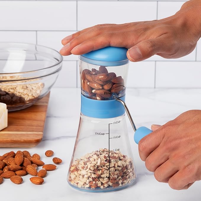 Prepworks by Progressive Nut Chopper with Non-Skid Base (Baby Blue)