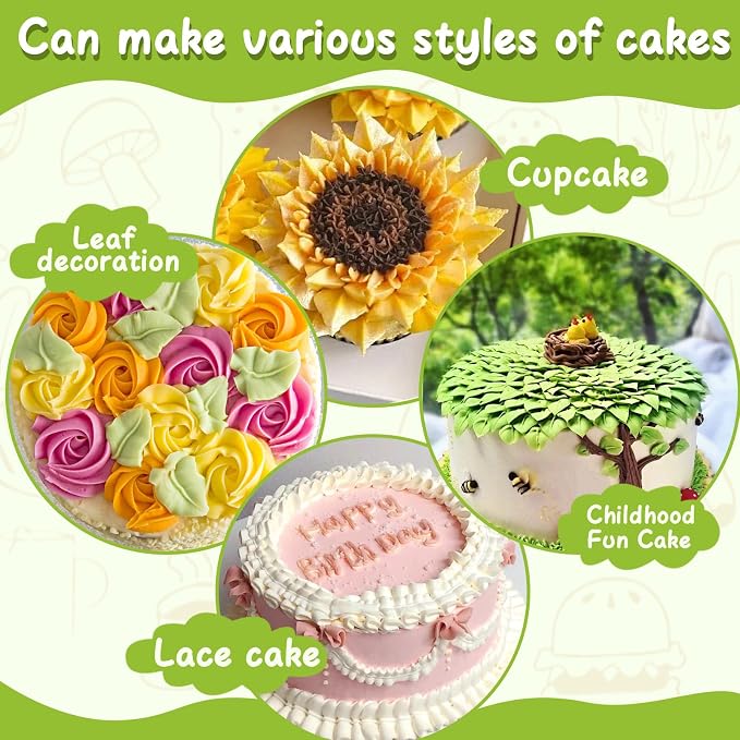Suuker 5 Pieces Leaf Piping Tips | Stainless Steel