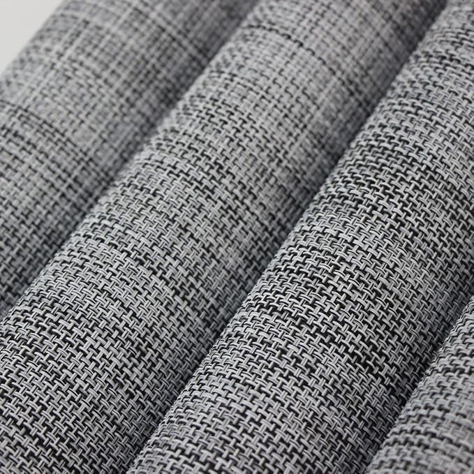 Placemats Kitchen Table Mats Set of 4 Washable Easy to Clean PVC Placemat (Placemats Set of 4, Smoky Gray)