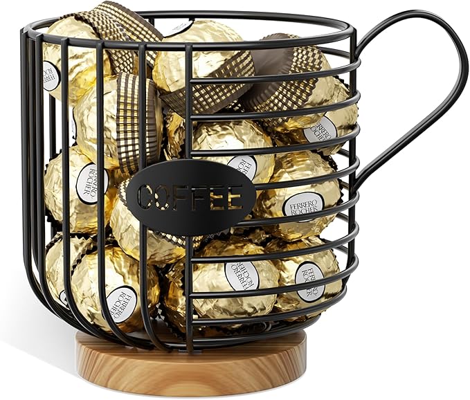 Coffee Pod Holder for Nespresso Vertuo Original & Keurig K-Cup, Metal Coffee Capsule Organizer Large Capacity Coffee Bar Accessories for Kitchen Counter