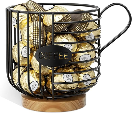 Coffee Pod Holder for Nespresso Vertuo Original & Keurig K-Cup, Metal Coffee Capsule Organizer Large Capacity Coffee Bar Accessories for Kitchen Counter