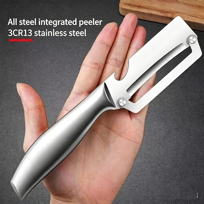Stainless Steel Vegetable Fruit Peeler with Bottle Opener - Multifunctional Vegetable Peeler for Kitchen - Bladed Food Peeler
