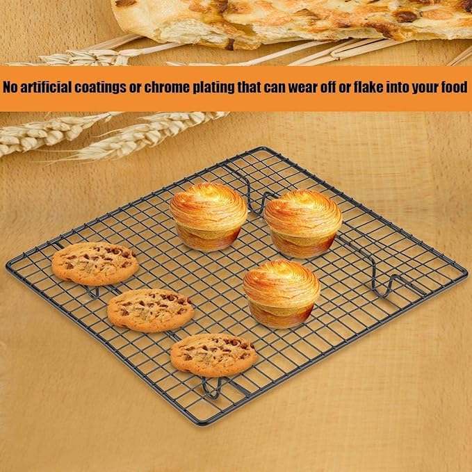 Cooling Rack For Baking, Metal Kitchen Baking Cooling Rack Stainless Steel Wire Cookie Rack Wire Cooling Rack for Cake, Biscuit, Bread 26x23x2.5cm