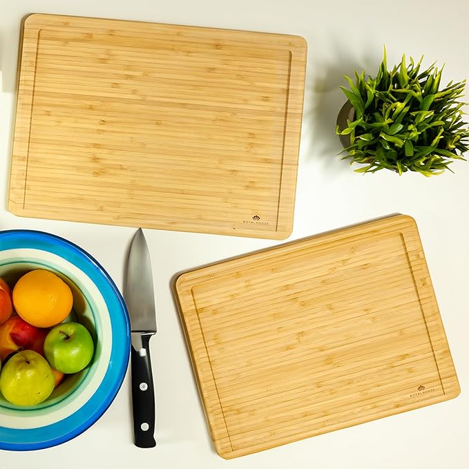 3 Pcs Bamboo Cutting Boards Set With Holder For Kitchen - 17x12x0.8-15x11x0.8-13x9.5x0.8 - Wood Cutting Board Set, Cutting Board Wood,Wooden Chopping Board,Wooden Cutting Board Set