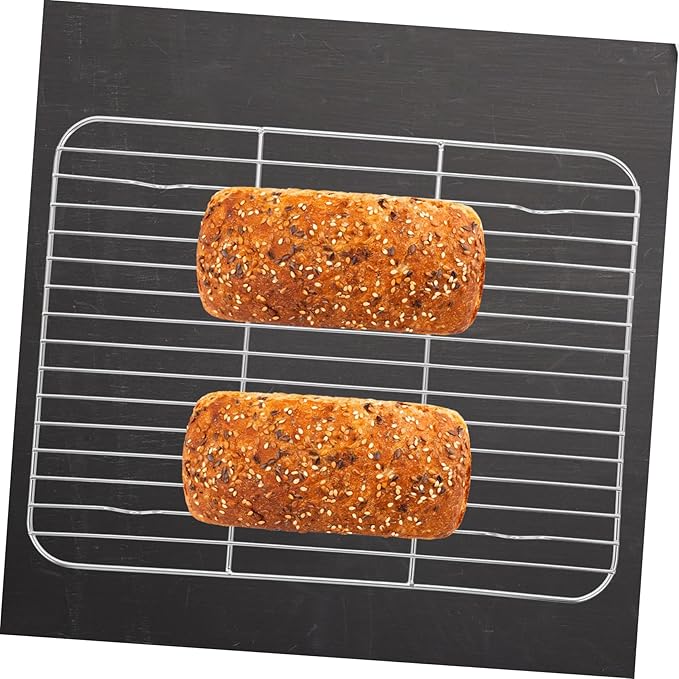 Healifty 2Pcs Stainless Steel Baking Rack Cooling Rack for Baking Bbq Wire Rack for Efficient Cooling for Cookies and Baked Goods
