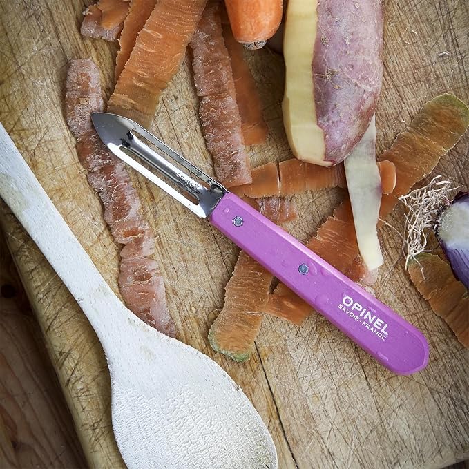 OPINEL Essential No.115 Peeler, Hornbeam Wood Handles, Made in France (Natural)