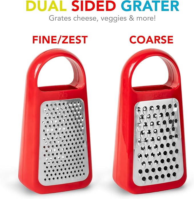 Joie Tower Grater, Double Sided, Stainless Steel, Dishwasher Safe, BPA Free, Kitchen Tool, 1 Count