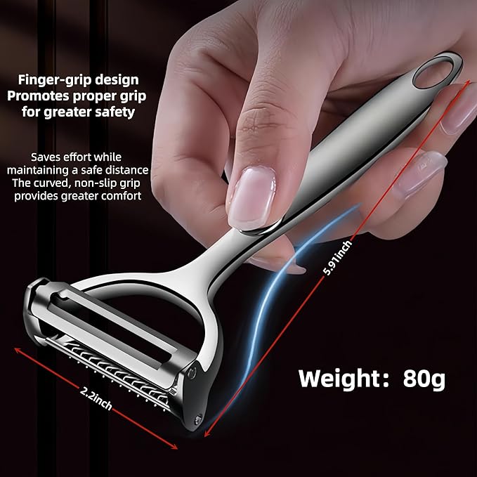 Multifunction Vegetable Peeler Julienne Peeler for Kitchen (2-in-1 peeler)