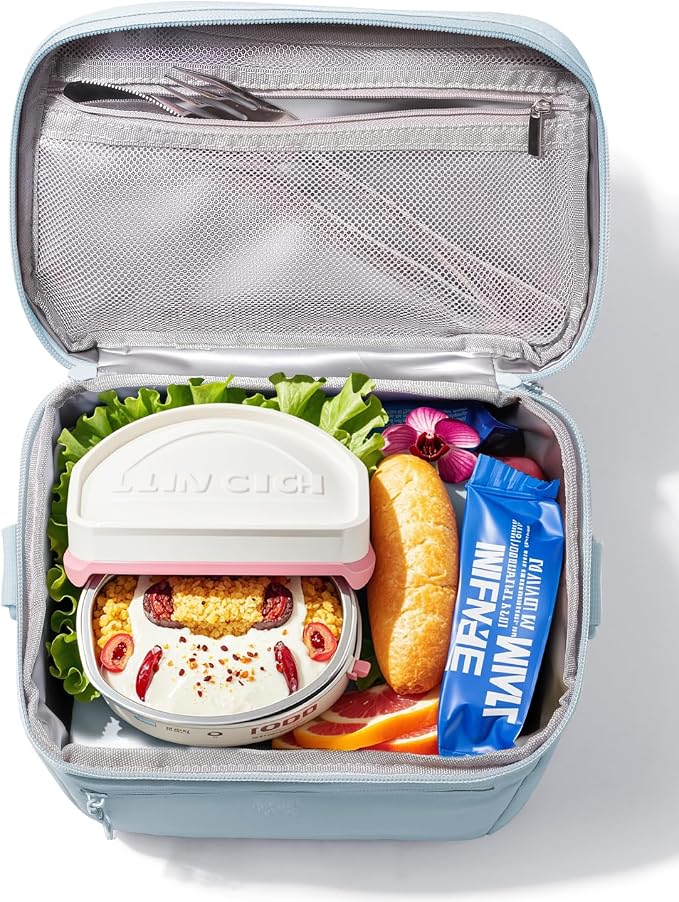 GLORIEROO Insulated Lunch Box Bag Women - Waterproof Leakproof Lightweight Reusable Cooler for Work Picnic