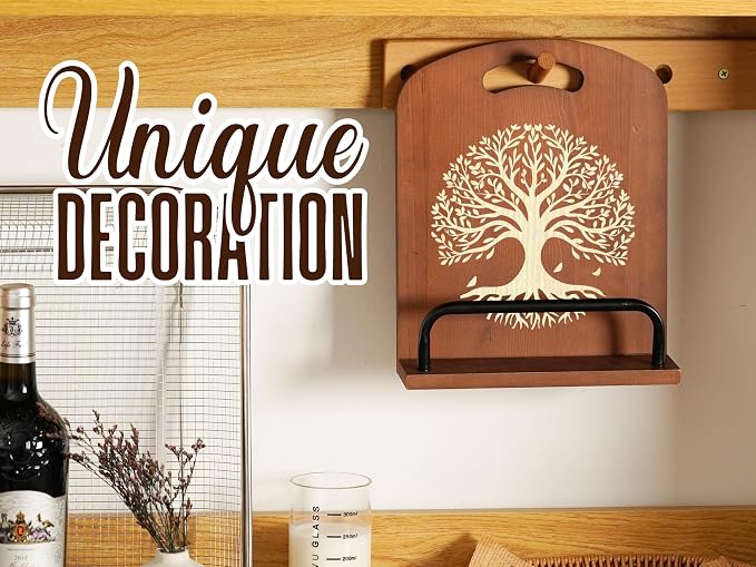 INNObeta Cookbook Stand for Kitchen Counter, Adjustable Tablet Recipe Book Holder, Perfect Gifts for Women, Mom, Grandma on Birthday, Unique Kitchen Decor, Tree of Life