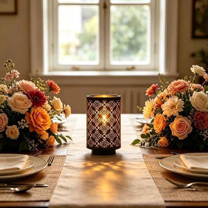 Hosley Diamond Cut Candle Holder 8 Inch Height Ideal Gift for Wedding Spa Lantern Reiki Decor LED Candles P9