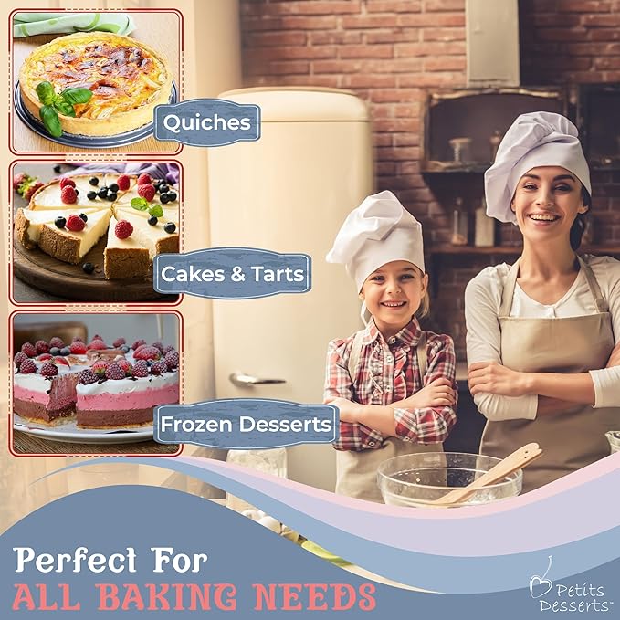 9 Inch Springform Pan Set - 4 NONSTICK Leakproof Cheesecake Pans 4/7/9/11” with CAKE SLICER and TESTER; INSTANT POT-Compatible Spring Form Pans for Baking – for Gifting - Layer Cakes, Quiches, etc
