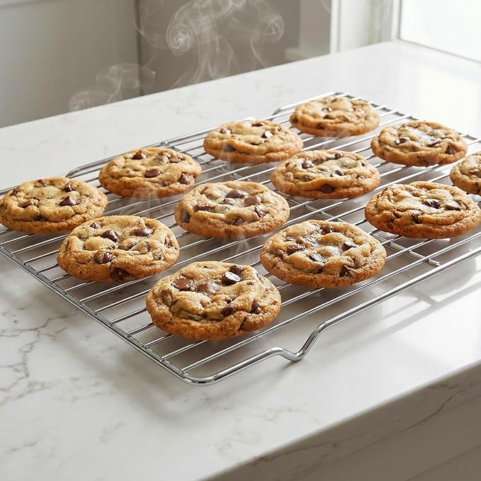 6 Pack Grate Cooling Rack, 15x11 Inch Stainless Steel Cooling Racks Wire Rack Rectangular Cooling Racks for Baking, Cooking, Toaster Oven