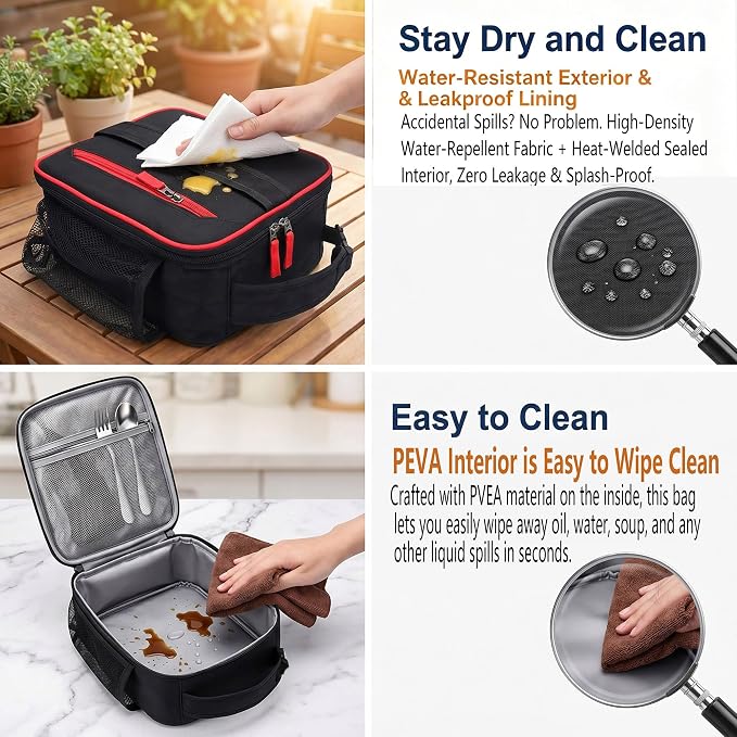 Lunch Box Insulated Lunch bag for Men Women Kids Boys Teen Youth Adult Portable Lightweight Small Lunchbox for Work Office school Picnic