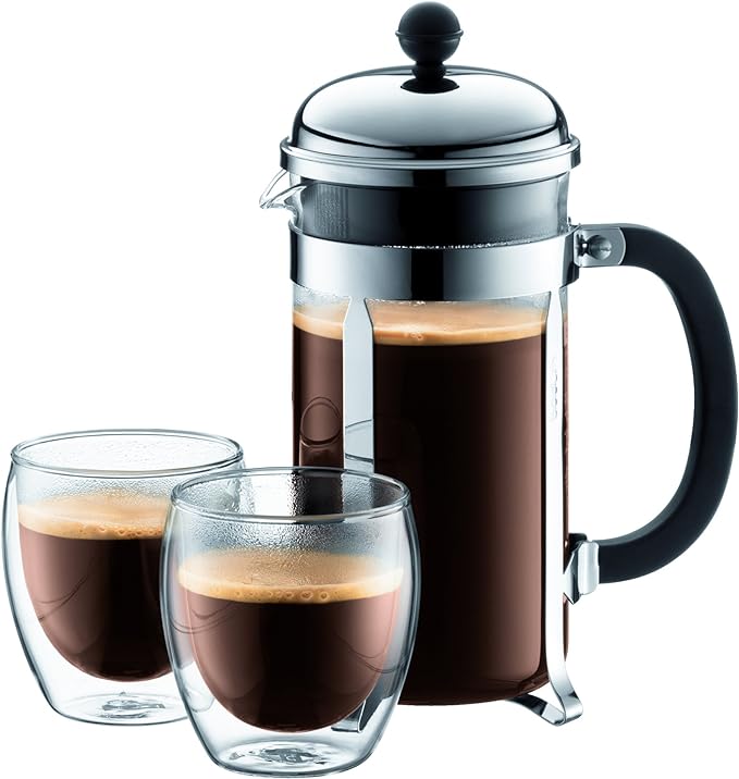 Bodum 2.5oz Pavina Double Wall High-Heat Borosilicate Glass, Set of 2, Clear (Pack of 4)