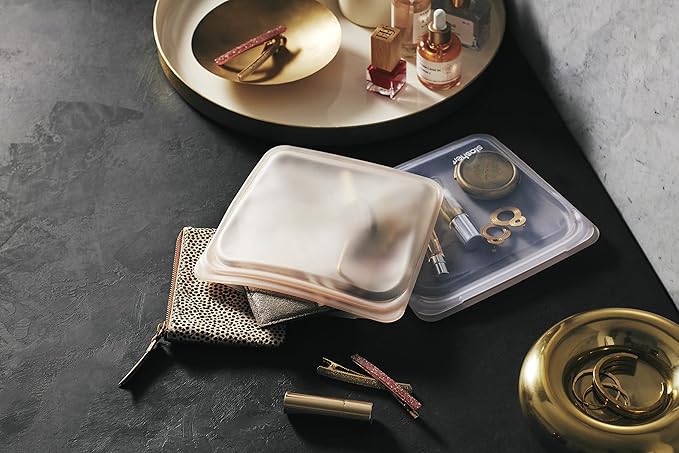 Stasher Reusable Silicone Storage Bags (Mini, Clear) and (Sandwich, Clear)