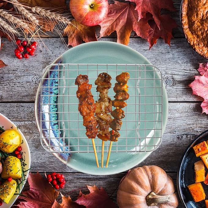 Alipis Stainless Steel Cooling Rack for Baking with Thick Grid Construction, Speeds up Cooling Process, Versatile Baking Options, Sturdy Wire Rack for Oven, Dishwasher Safe