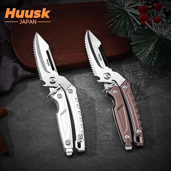 Huusk Heavy Duty Poultry Scissors - Kitchen Scissors for Food with Serrated Edge, Detachable Sharp Shears for Cutting Meat, Chicken Bone, Christmas Gift for Men and Women