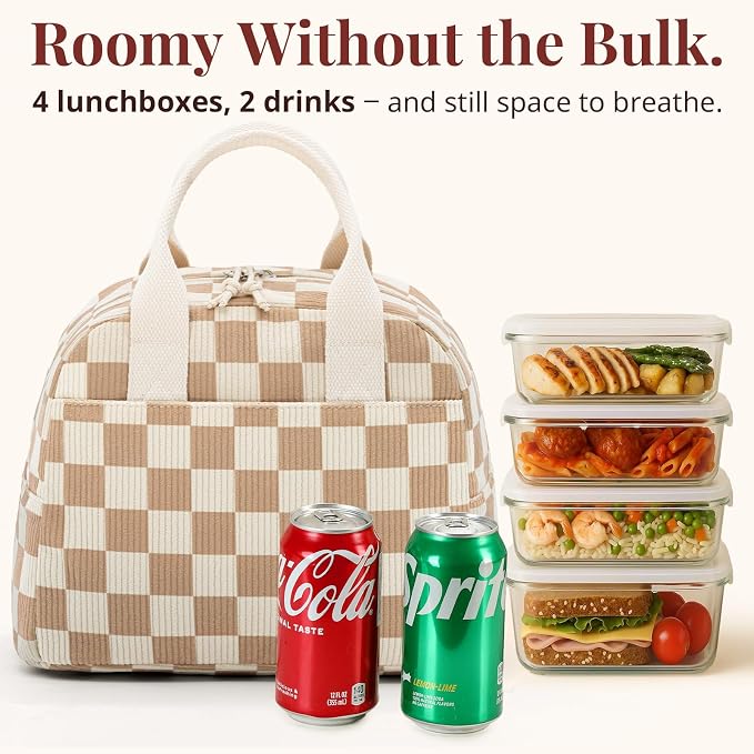 LOVELYWIND Lunch Box for Women Cute Lunch Bags for Women Lunch Tote Bags Reusable Insulated Lunch Box Large Capacity Reusable Insulated Cooler for Work or Travel Gifts or Beach