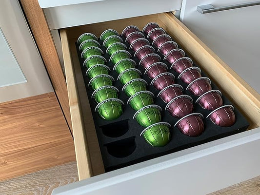 Coffee Pod Storage Tray, Organizer Compatible with Nespresso Vertuoline For Drawer or Countertop 40 Vertuo Capsule Capacity