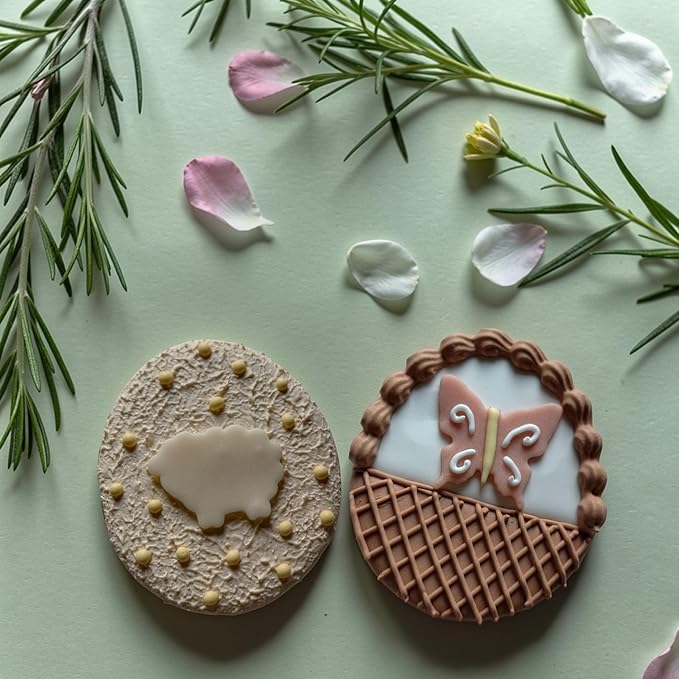 Easter Linzer Cookie Cutter Set 4 PC – Sheep, Butterfly and Rabbit - 18/0 Stainless Steel
