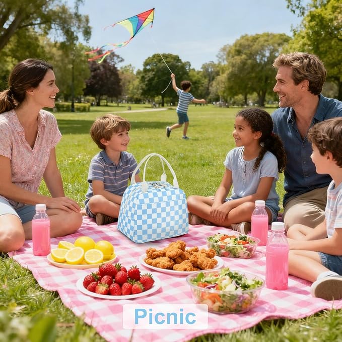 LEDAOU Lunch Box for Women Insulated Lunch Bag Cute Lunchbox Compact Cooler Thermal Reusable Lunch Tote for Work School Picnic Travel