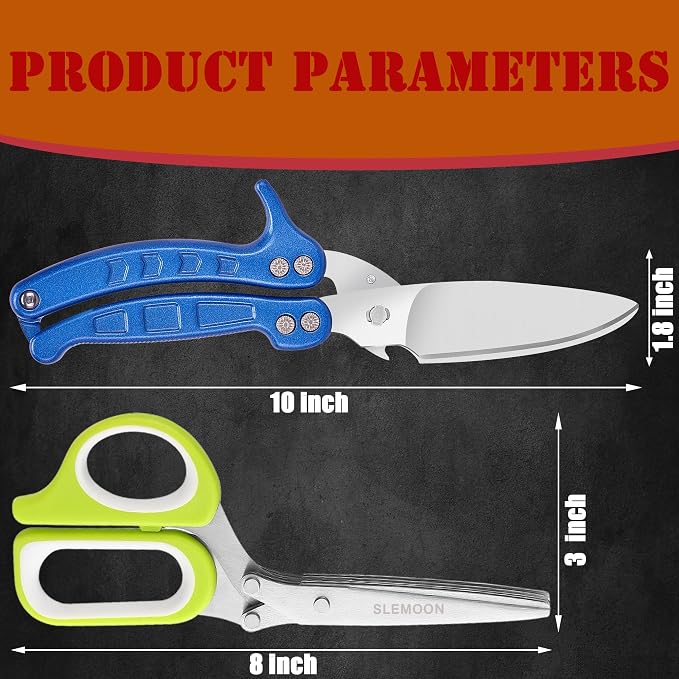 Heavy Duty Poultry Shears Kitchen for Chicken Meat Blue,2pcs set