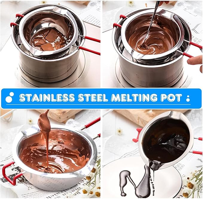 554PCS Cake Pop Maker Kit - Silicone Lollipop Molds Baking Supplies with 3 Tier Display Stand | Chocolate Candy Melting Pot | Bags and Twist Ties | Cakepop Sticks | Decorating Pen