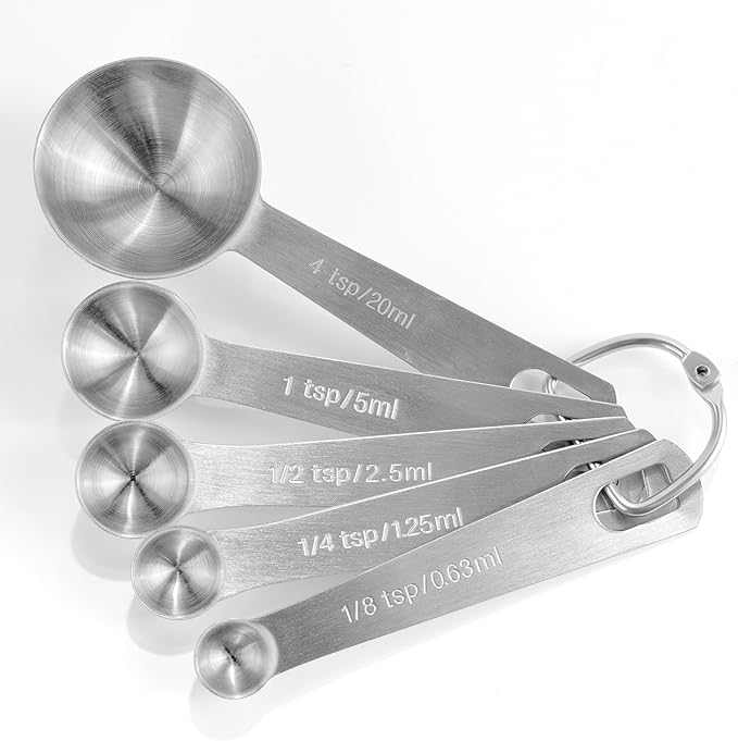husMait 10-Piece Stainless Steel Measuring Cups and Spoons Set - Heavy Duty Metal Liquid & Dry Measuring Tools with Engraved Imperial & Metric Markings - Stackable, Rust-Resistant, Dishwasher Safe