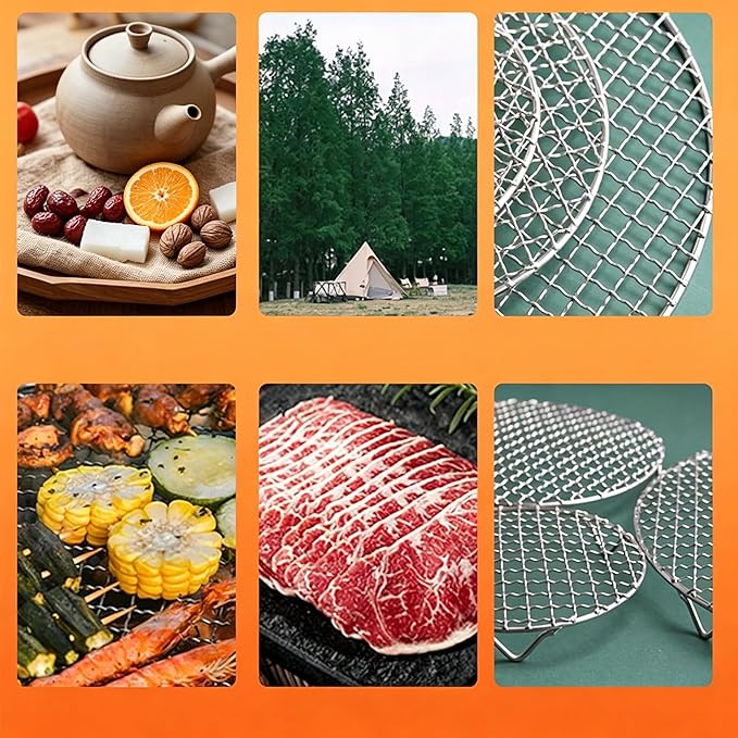 Generic Round BBQ Grill Rack, 304 Stainless Steel Heavy Duty Cooling Rack, Wire Rack with Non-Slip Feet, for Baking Cooking Grilling, Fits Air Fryer Pressure Cooker Oven Stockpot (30.5cm/12.01in)