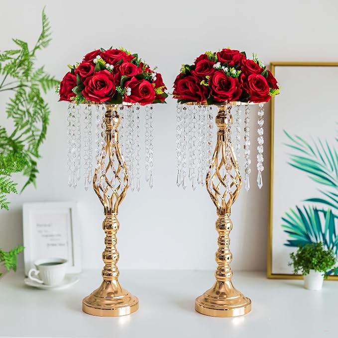 Flower Centerpieces for Wedding Tables: Wedding Table Decorations Crimson Flower Balls Centerpieces for Engagement Cerebration Party Center Pieces 2 Packs