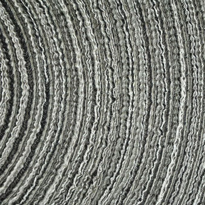 DII Tabletop Collection, Variegated Round Placemat, Round, 15" Diameter, Black, 6 Piece