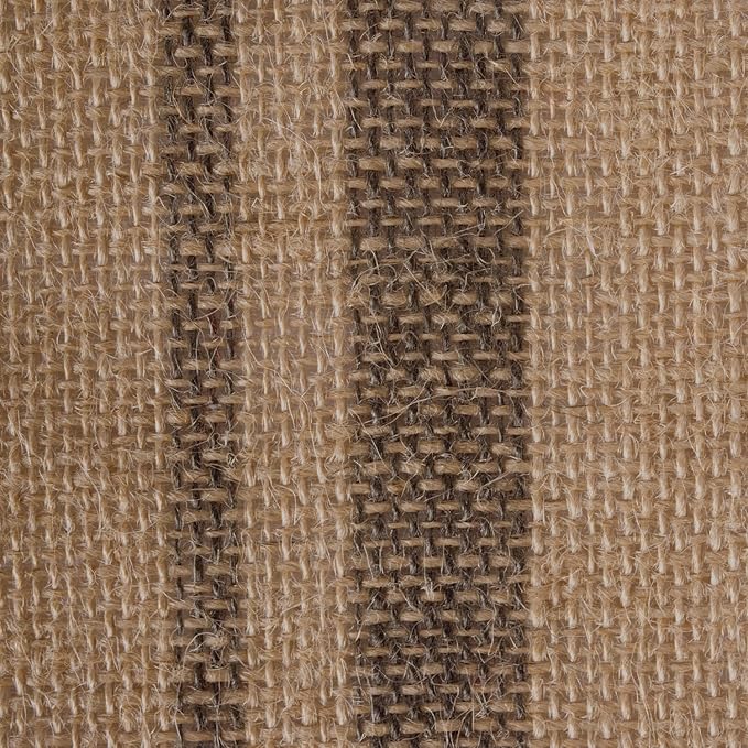 DII Jute Burlap Collection Kitchen Tabletop, Table Runner, 14x108, Double Border Gray