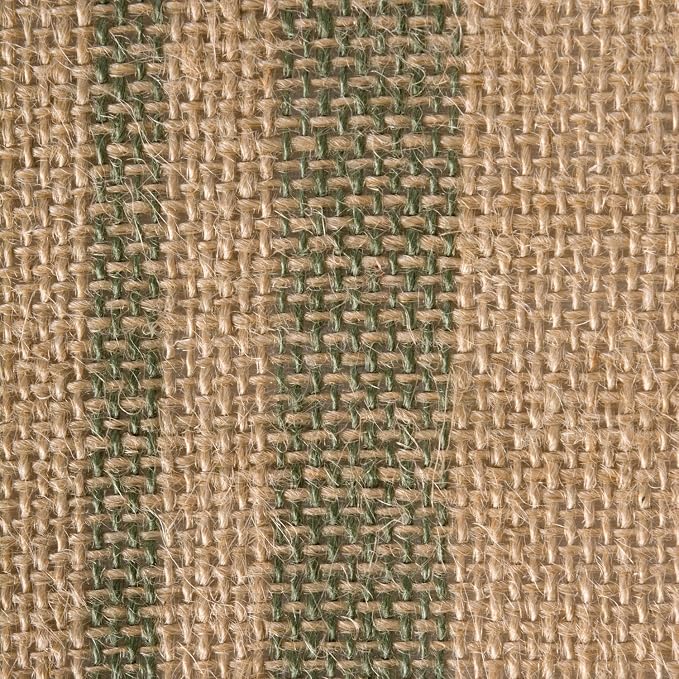 DII Jute Burlap Collection Kitchen Tabletop, Table Runner, 14x72, Double Border Artichoke