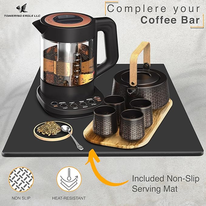 Coffee Bar Organizer for Countertop, K Cup Holder, K Cup Drawer Organizer, Coffee Station Accessories, upto 72 Keurig Coffee Pod Holders for Counter Small Space, Kpod Kcup Storage, Mat Included