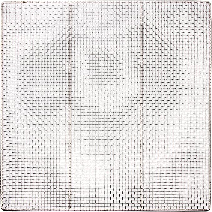GSW 2 pcs 23" x 23" DN-FS23N Heavy Duty 16 Gauge 3-mesh Stainless Steel Woven Mesh Donut Frying Screen, 1/4"D Outer Frame and Support Rods