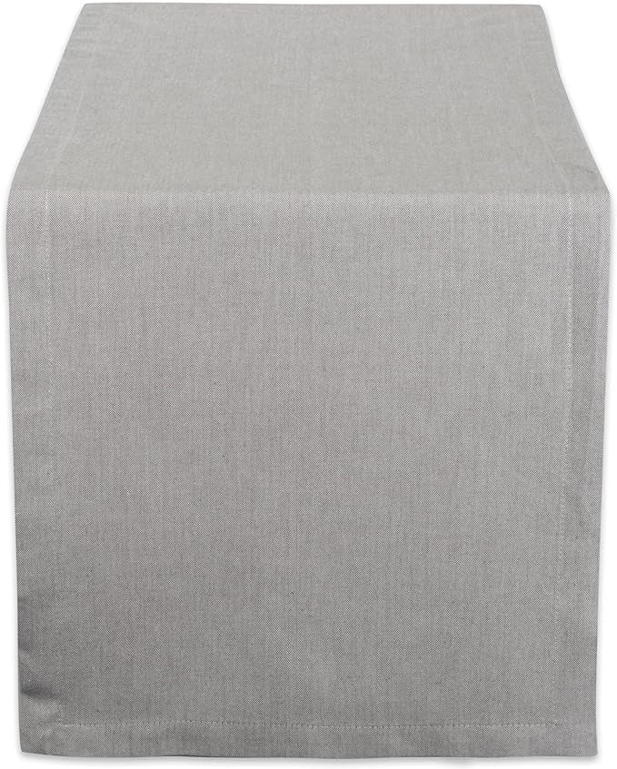 DII Chambray Kitchen, Tabletop Collection, Gray, 14x72 Table Runner