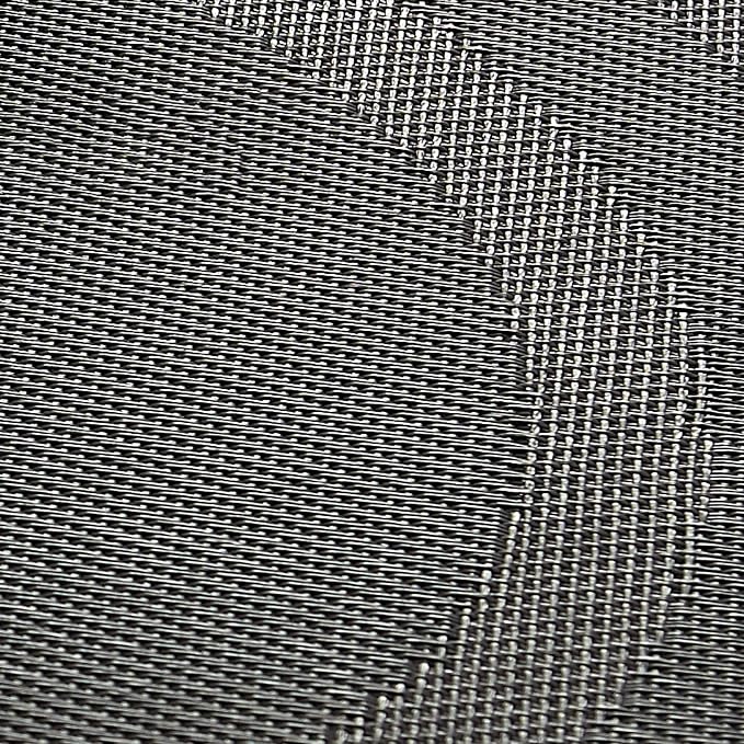 DII PVC Tabletop Collection Woven Indoor/Outdoor, Round Placemat Set, 13.75", Black, 6 Piece