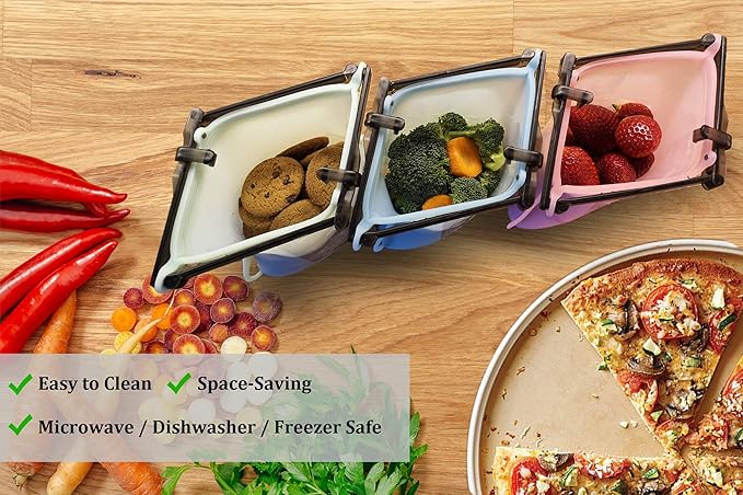 Gallon Reusable Silicone Food Storage Bags Leakproof Odorless Stand Up Roll-up Slicone Bags No Pop Open Easy Clean and Dry X-Large Food Bag For Freezer, Marinating Meats