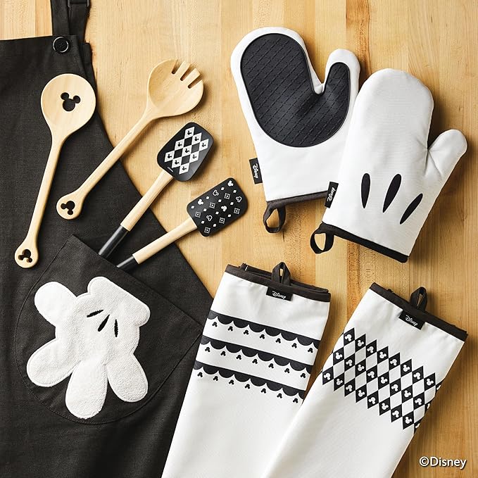 Disney Home Monochrome Spatula and Spoonula Set, 2 Piece - Black