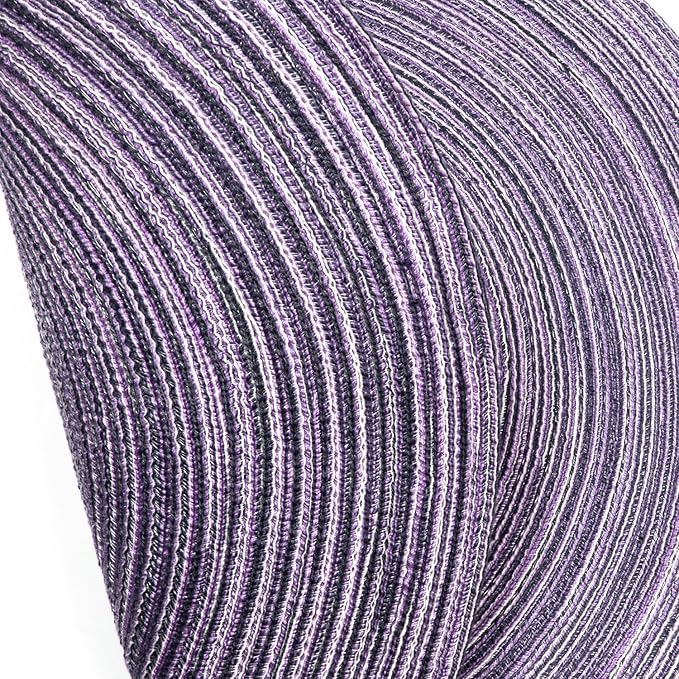 SHACOS Round Placemats Set of 4 Round Table Placemats Braided Cotton Place Mats 15 inch for Kitchen Dining Table Holiday Party (Light Purple, 4)