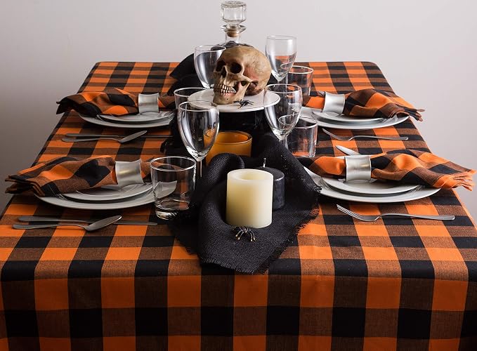 DII Jute Burlap Collection Kitchen Tabletop, Table Runner, 15x74, Solid Black