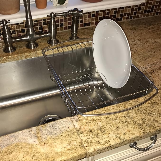 Better Houseware 1423 Stainless Steel Adjustable Over Sink Dish Drainer